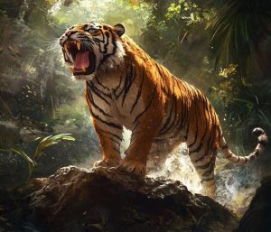 Hình con hổ hung dữ